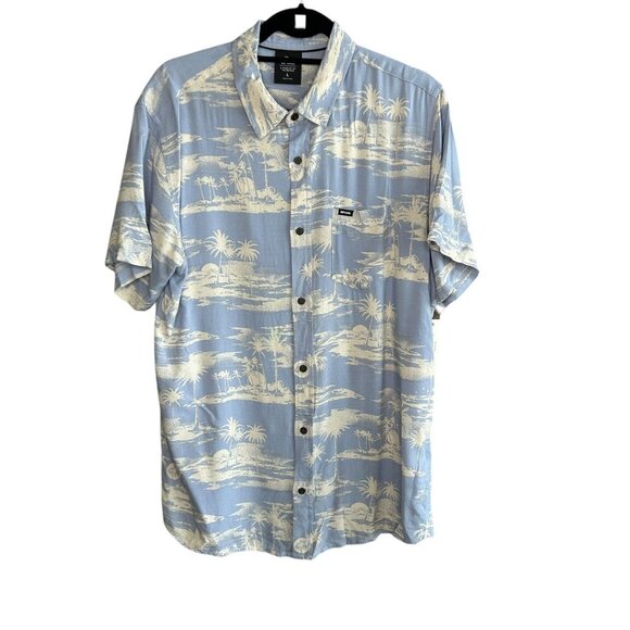 Rip Curl Light Blue Fun Times Short Sleeve Shirt NWT Size Large - Picture 1 of 10
